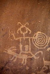 Pétroglyphes, parc historique national de Chaco Culture, 2014 (photo)