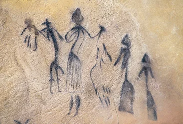 Danse phallique de type stylisé-naturaliste, art mésolithique