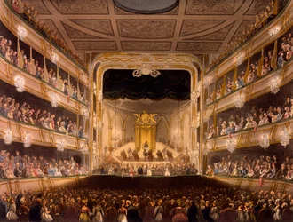 Théâtre de Covent Garden, de Microcosm of London par R. Ackermann, 1808