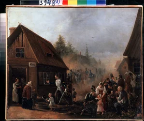 Scène de la guerre russo-française en 1812