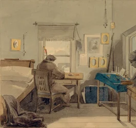 Au travail. Dans la maison de Pavel Nashchokin, 1824