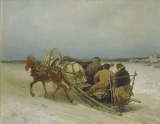 Troïka en hiver, années 1880