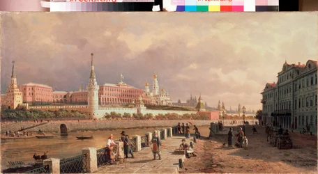 Vue du Kremlin depuis le quai Sainte Sophie, à Moscou