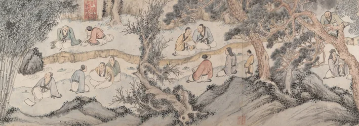 Rassemblement au Pavillon des Orchidées, datable à 1560