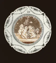 Assiette latérale, période Qianlong, vers 1782