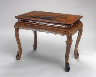Table, période Kangxi (1662-1722) (bois laqué et toile de chanvre)