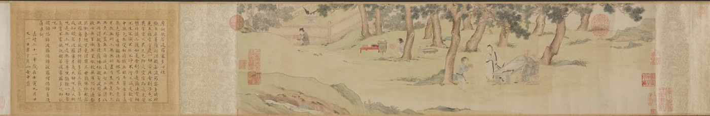 Zhao Mengfu écrivant le Sutra du Cœur Hridaya en échange de thé, 1542-43