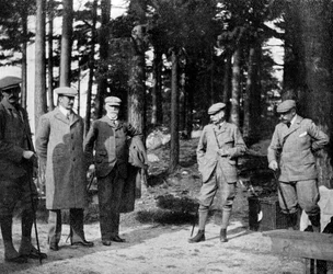 Le Duc de Connaught et son groupe de chasse, 1908