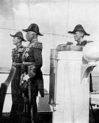 Le duc de Connaught avec les commodores Keppel et Crampton, 1907 1908