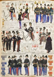 Divers uniformes du Grand-Duché de Toscane