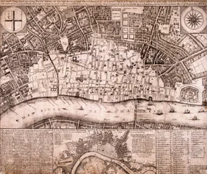 Carte de Londres, 1666