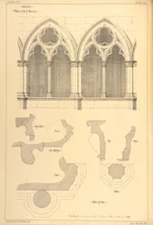 Fenêtres dans le Hall du Monastère, Cluny, tiré de 