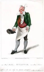 M. Gattie en Monsieur Morbleu dans Monsieur Tonson, 1822