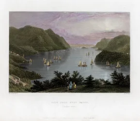 Le fleuve Hudson vu de West Point, USA, 1837