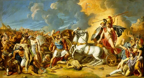 Une scène des guerres de Troie