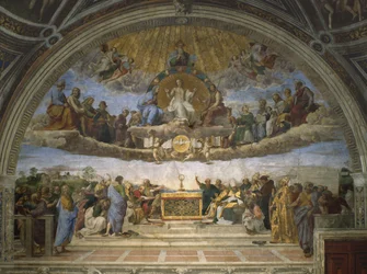 La Dispute du Saint-Sacrement, de la Stanza della Segnatura, 1509-10