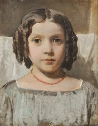 Fille avec un collier de corail