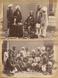 Ramkishore Singh, Rewa (recto, en haut) ; famille de Mowhri Rahman Alli Khan, Rewa (recto, en bas)