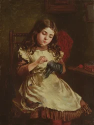 Reprisage de la chaussette, 1882