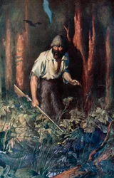 Illustration pour Robinson Crusoé de Daniel Defoe