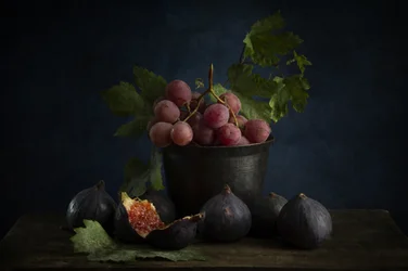 Nature morte aux raisins et aux figues