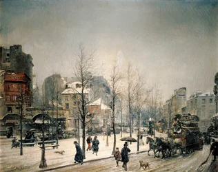 Neige sur le Boulevard de Clichy