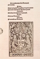Page du codex "De Laudibus Beatissimae Virginis Mariae" par Ramon Llull (1235-1315), représentant deux lions tenant les armoiries de l
