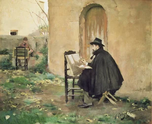 Rusinol et Casas peignant