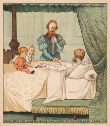Maintenant, frère, dit le mourant, regarde mes chers enfants, vers 1878