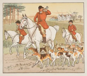 Le chasseur souffle dans son cor, du livre d