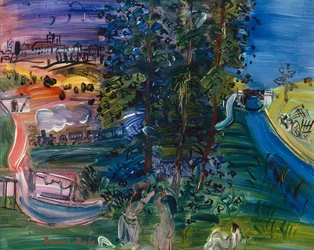 Paysage de Langres (huile sur toile)