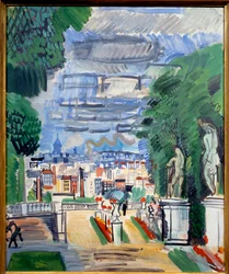 Le parc de Saint Cloud, 20e siècle (huile sur toile)
