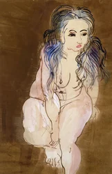 Nude Woman Seated ; Femme Nue Assise