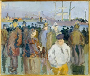 Quai de Rouen (peinture sur toile)