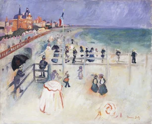 La Plage de Sainte-Adress, vers 1905 (huile sur toile)