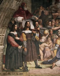 Porteurs de chaise portant le pape Jules II (détail)