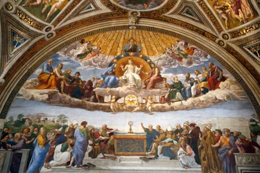 La Dispute du Saint-Sacrement, dans la Stanza della Segnatura (fresque)