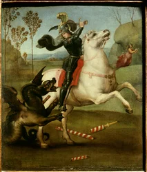 Saint Georges luttant contre le dragon. 1505. 0,29 x 0,25 m