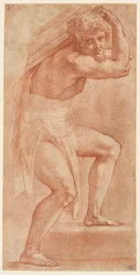 Homme à moitié enveloppé, portant un fardeau, 1514-1516