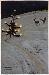 Arbre de Noël dans la neige