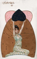 Femme de style Sécession, vers 1900 (illustration)