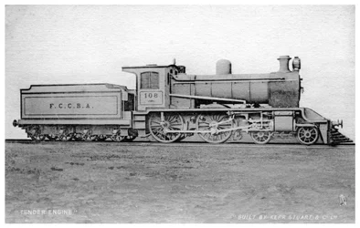 Locomotive tender 4-4-0, locomotive à vapeur construite par Kerr, Stuart and Co, début du 20ème siècle