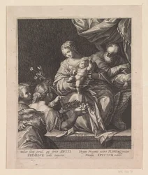 Sainte Famille avec deux anges