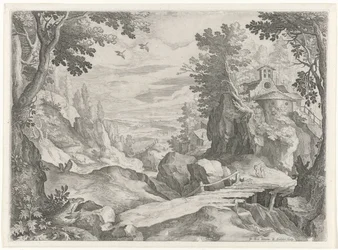 Paysage avec une chapelle