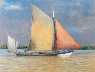 Filadière on the Gironde estuary (pastel on paper)