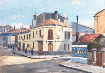 Rue a Bordeaux (huile sur bois)