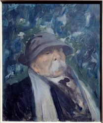 Portrait de Georges Clemenceau, homme politique. Peinture de Raymond Woog