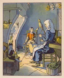 Jeanne à Domrémy avec sa mère