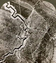 Photographie aérienne des lignes allemandes, Première Guerre mondiale, 1914-1918