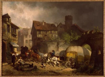 R.Braun, Scène de village souabe